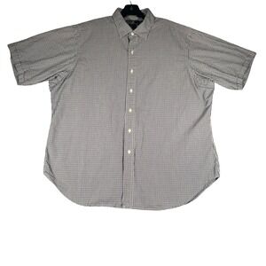 Polo Ralph Lauren Philip Sport Mens XXL Gingham Check Short Sleeve Shirt Navy